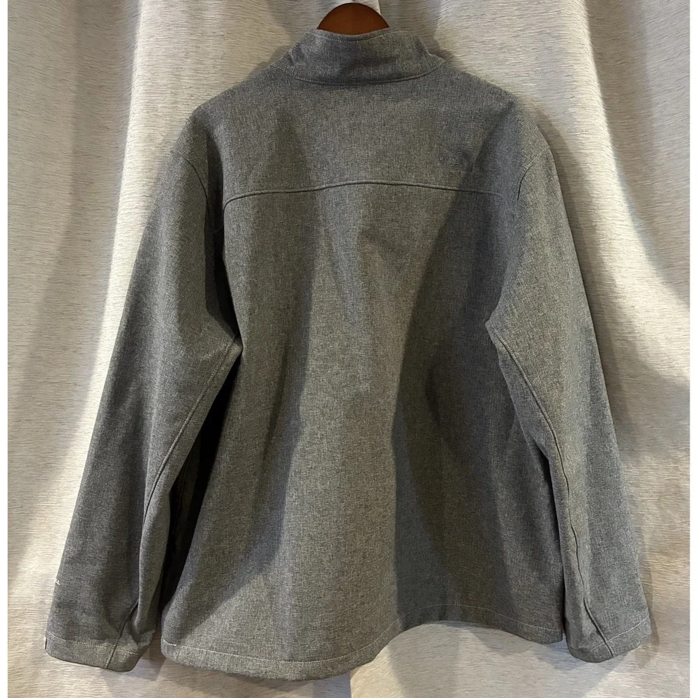 The North Face Jacket Mens XL Gray Apex Bionic Windwall Fleece Lined Coat Zip Up